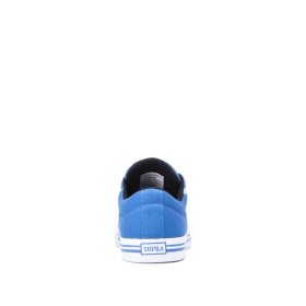 Kids Supra Low Top Shoes STACKS II VULC Blue/White | AU-60680